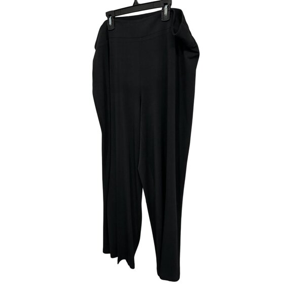 In Studio Womens Plus Size Wide Leg Black Pants Size 1X - Picture 3 of 8
